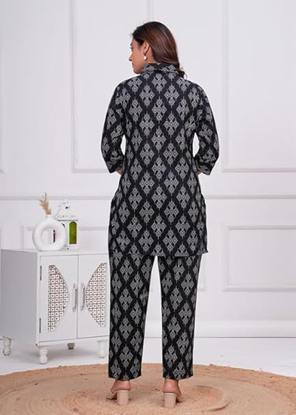 Women's Pure Cotton Ethnic Wear Kurti Pants Set
