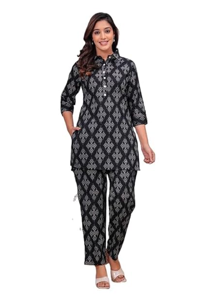 Women's Pure Cotton Ethnic Wear Kurti Pants Set
