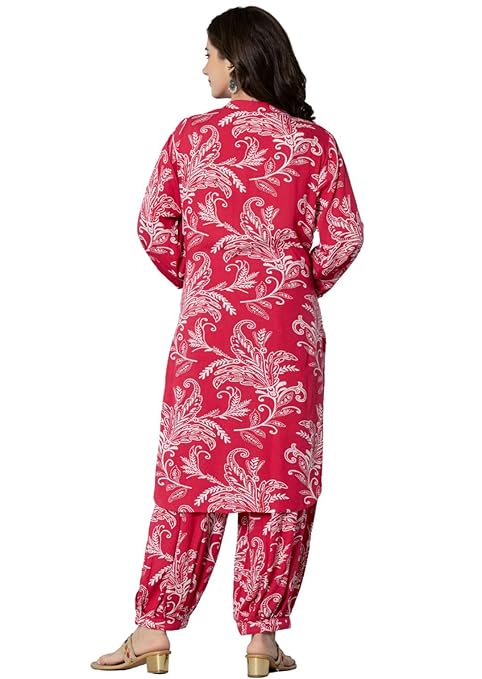 Rivaaj Women's Pure Cotton Printed Straight Kurta Set