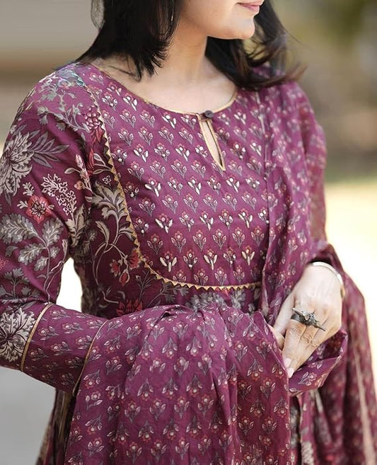 Aahana Women Printed Kurta and Pant Set with Dupatta
